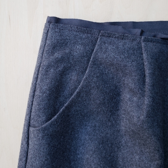 J. Crew Gray Felted Wool Mini Skirt w/ Pockets - 4 - Picture 5 of 12
